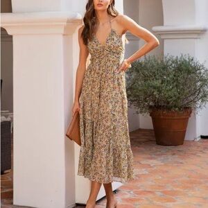VICI - Elina Floral Halter Midi Dress